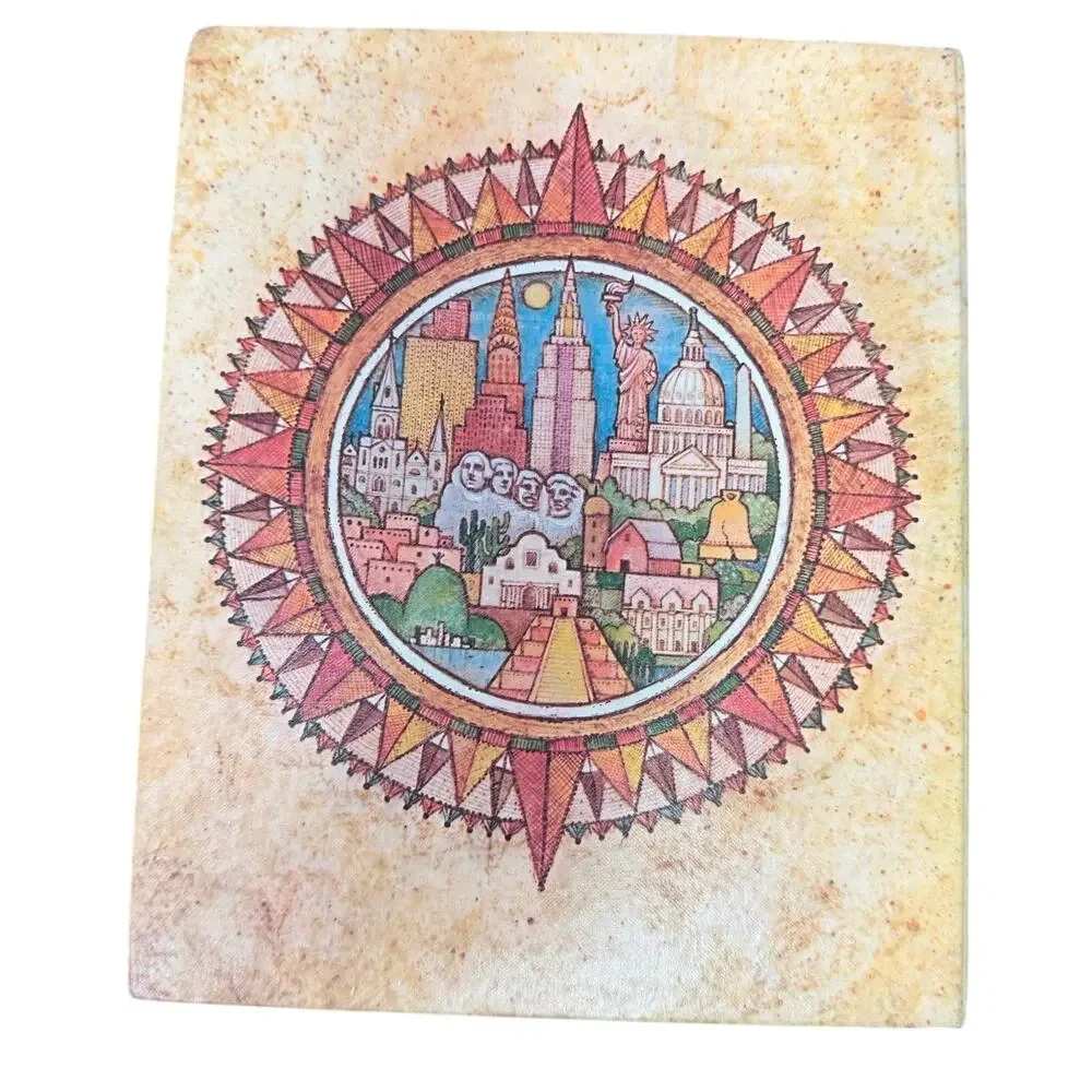 1974 Vintage Hallmark Travel Diary Unused Illustrated World Design adventure